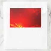 Rode abstracte rechthoekige sticker (Tas)