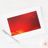 Rode abstracte rechthoekige sticker (Envelop)