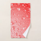 Rode Abstracte regendruppels Bad Handdoek (Handdoek)