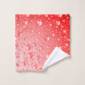 Rode Abstracte regendruppels Bad Handdoek (Wasdoekje)