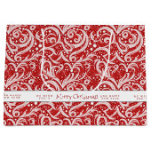 Rode Abstracte sneeuwvlok Patroon#10 ID1009 Groot Cadeauzakje (Voorkant)