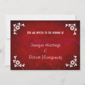 Rode Abstracte Textuur Informele Trouwdag Kaart (Voorkant)