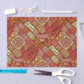 Rode abstracte tribale aztec patroon tissuepapier (Craft)