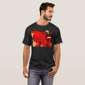 Rode Abstracte verf T-shirt (Voorkant volledig)