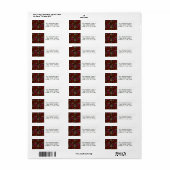 Rode Abstracte Vormen Kerst Retouradres Etiket (Full Sheet)