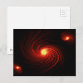 Rode abstracte zwijn briefkaart (Voorkant / Achterkant)