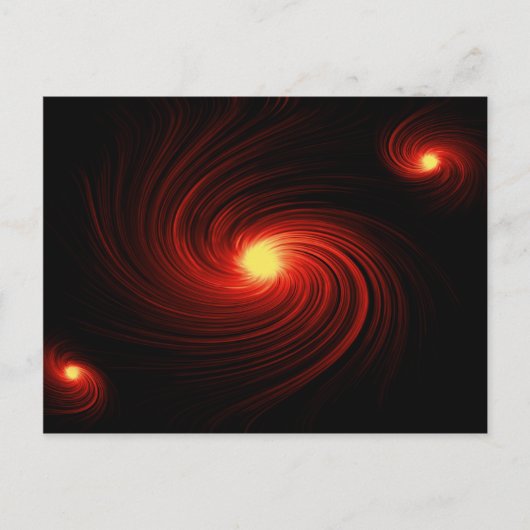 Rode abstracte zwijn briefkaart (Voorkant)