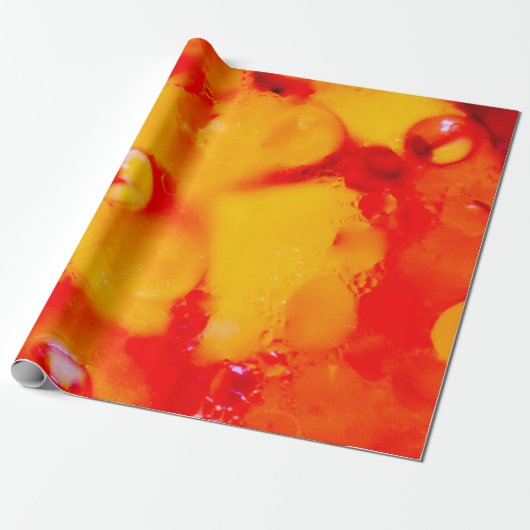 Rode abstractie cadeaupapier (Uitgerold)