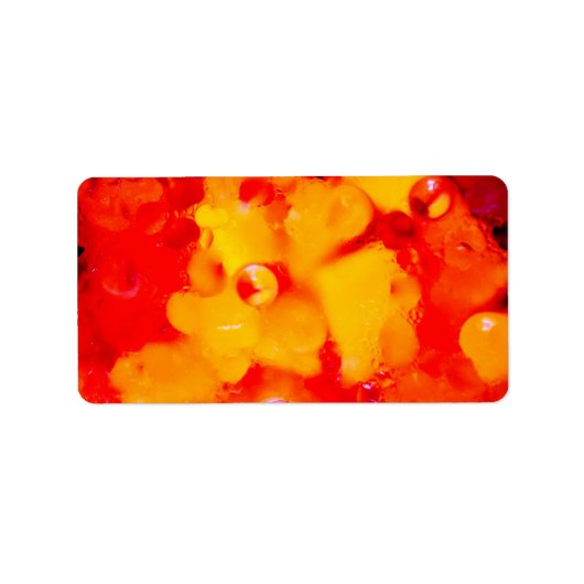 Rode abstractie etiket (Voorkant)