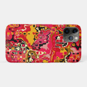 Rode ABSTRACTIE - Mozaïek Case-Mate iPhone Case (Achterkant (horizontaal))
