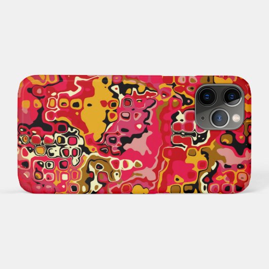 Rode ABSTRACTIE - Mozaïek Case-Mate iPhone Case (Achterkant (horizontaal))