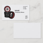 rode accentriemen visitekaartje (Voorkant / Achterkant)