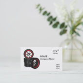 rode accentriemen visitekaartje (Staand voorkant)