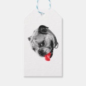 Rode accenttag cadeaulabel (Voorkant)