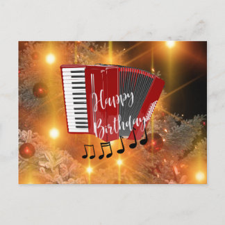 Rode Accordeon, Gefeliciteerd met je verjaardag gr Briefkaart