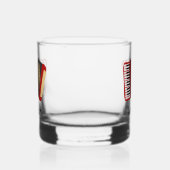Rode accordeon illustratie gepersonaliseerd whisky glas (Rechts)