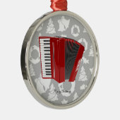 Rode Accordeon Kerst Ornament (Rechts)