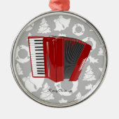 Rode Accordeon Kerst Ornament (Voorkant)
