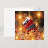 Rode accordeon vakantieontwerp feestdagenkaart (Voorkant / Achterkant)