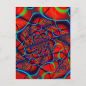 Rode achtergrond briefkaart (Voorkant)