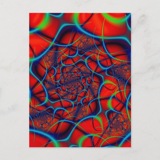 Rode achtergrond briefkaart (Voorkant)