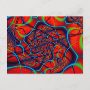 Rode achtergrond briefkaart