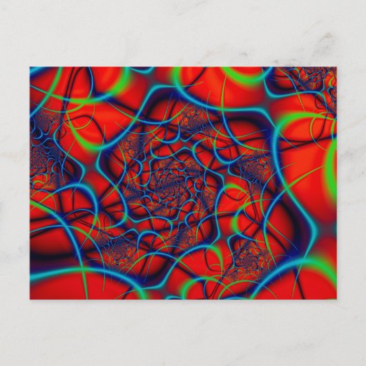 Rode achtergrond briefkaart (Voorkant)