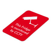 Rode Achtergrond Camera Bewaking CCTV Koelkast Magneet (Linkerzijde)