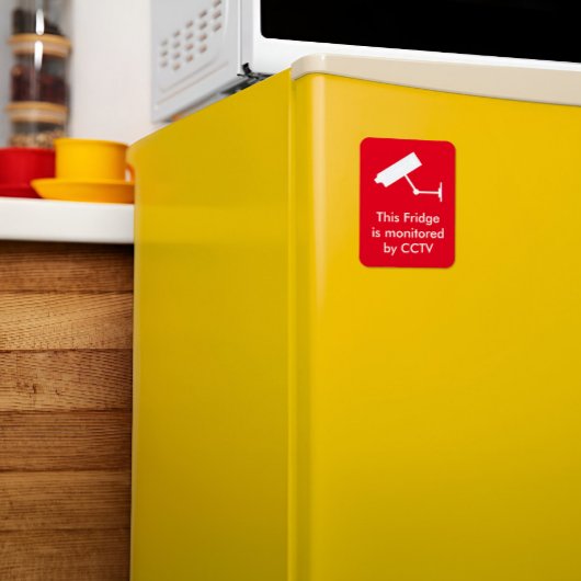 Rode Achtergrond Camera Bewaking CCTV Koelkast Magneet