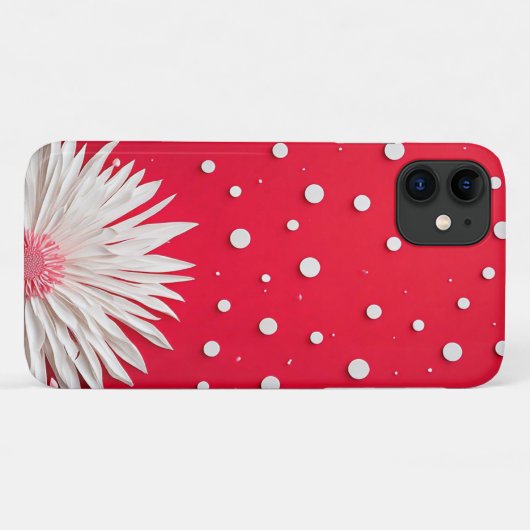 Rode achtergrond en Polka Dot Pattern Case-Mate iPhone Case (Achterkant (horizontaal))