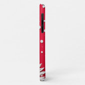Rode achtergrond en stippenpatroon Case-Mate iPhone case (Achterkant/links)