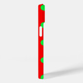 Rode Achtergrond Groene Polka Dots Design Case-Mate iPhone Case (Achterkant / Rechts)
