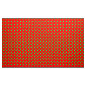 Rode Achtergrond Groene Polka Dots Design Stof (Yard (91,4 cm))