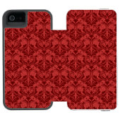 Rode achtergrond incipio iPhone portemonnee hoesje (Agenda Open)