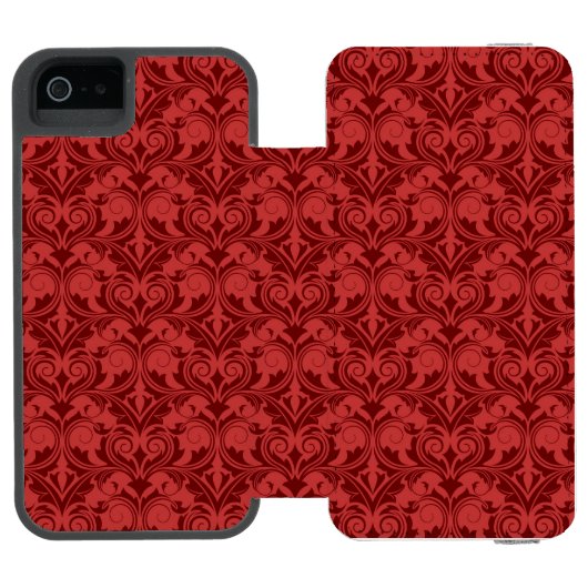 Rode achtergrond incipio iPhone portemonnee hoesje (Agenda Open)