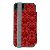 Rode achtergrond incipio iPhone portemonnee hoesje (Agenda Achterkant)