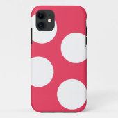 Rode achtergrond met witte cirkels. Polka Dot Case-Mate iPhone Case (Achterkant)