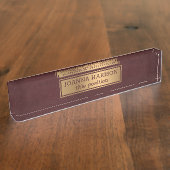 Rode achtergrond naambordje (Zijkant)