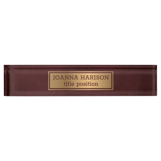 Rode achtergrond naambordje (Voorkant)