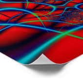 Rode achtergrond poster (Hoek)