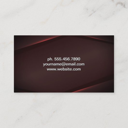 Rode achtergrond rood gloed Abstract Visitekaartje (Achterkant)