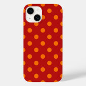 Rode Achtergrond Sinaasappel Polka Dots Design Case-Mate iPhone Case (Achterkant)