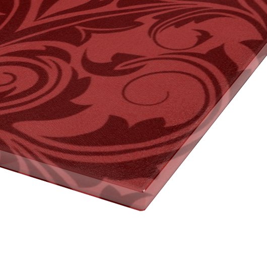 Rode achtergrond snijplank (Hoek)