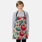 Rode achtergrond Tomaat Schort (Gedragen)