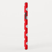 Rode Achtergrond Witte Polka Dot Case-Mate iPhone Case (Achterkant/rechts)
