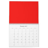 Rode achtergronden op een agenda kalender (Jan 2027)