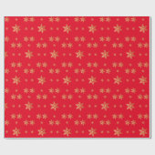 Rode achtergrondgouden sterren die papier verpakke (Vlak)