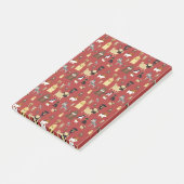 rode achtergrondhonden patroon. post-it® notes (Schuin)