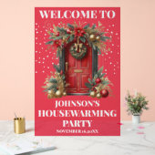 Rode Acryl Housewarming Party Welkomstbord Bord (Huwelijk)