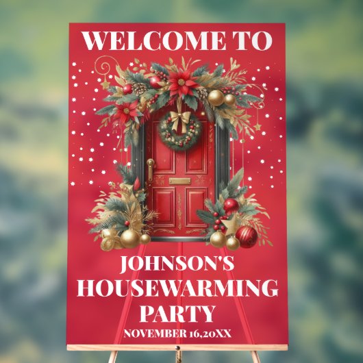 Rode Acryl Housewarming Party Welkomstbord Bord (Neutraal)